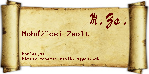 Mohácsi Zsolt névjegykártya